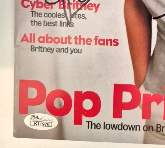 BRITNEY SPEARS SIGNED AUTOGRAPHED FAN MAGAZINE RARE FULL EARLY AUTO JSA COA, изображение 5