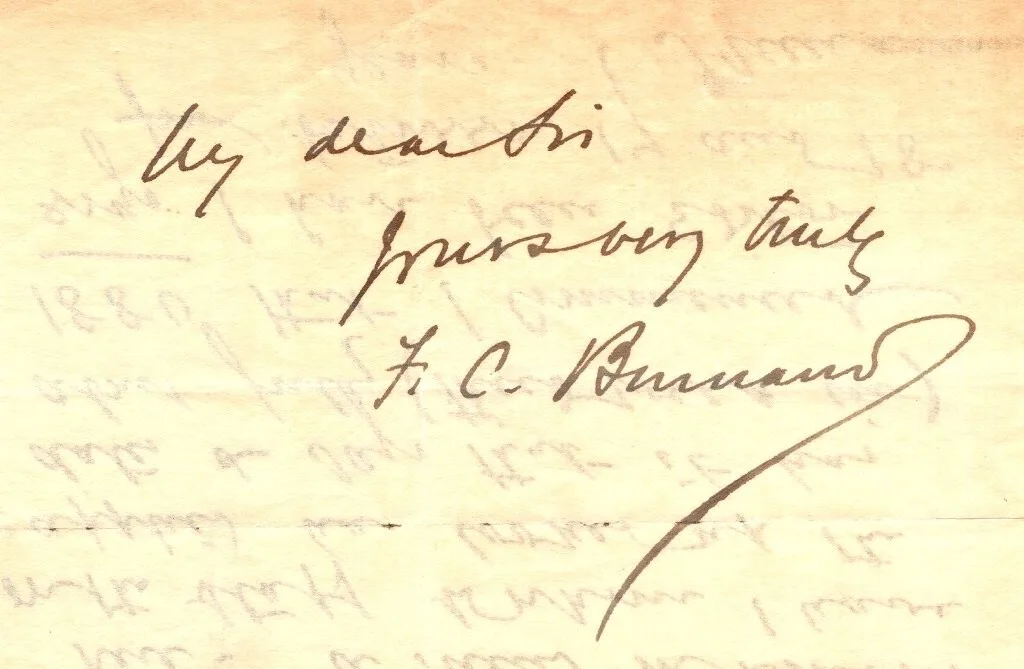 FCB — *TOM TAYLOR OUR AMERICAN COUSIN PLAYWRIGHT F C BURNAND AUTOGRAPH LETTER ABOUT*, image 2