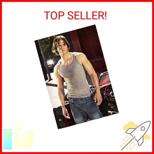 Supernatural Jared Padalecki as Sam Winchester in Tank Standing by Car 8 x 10 Ph, image 2