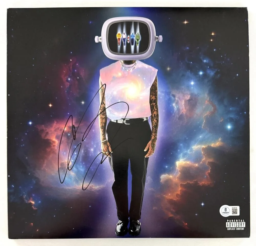Chris Brown — Chris Brown Signed Autograph 11:11 Deluxe Album Vinyl Record LP w/ Beckett COA
