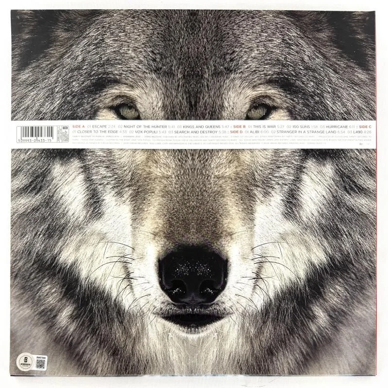 Jared Leto, Shannon Leto — Thirty Seconds to Mars Signed Autograph This is War Album Record w/ Beckett COA, image 2