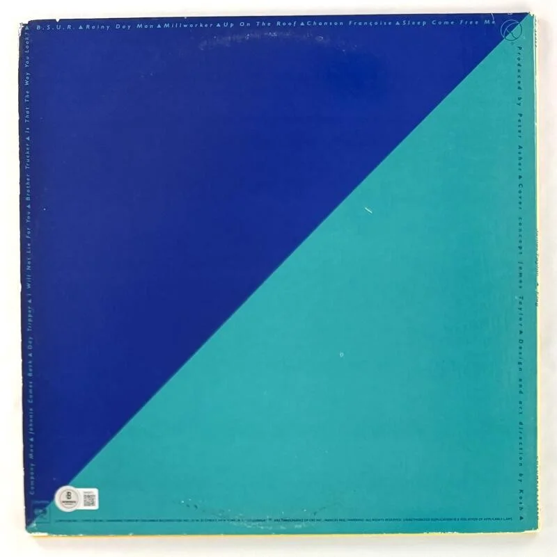 James Taylor — James Taylor Signed Autograph Flag Album Vinyl Record LP w/ Beckett COA, изображение 2