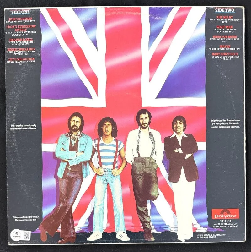 Pete Townshend — Pete Townshend Signed Autograph The Who Rarities Album Vinyl Record Beckett COA, изображение 2