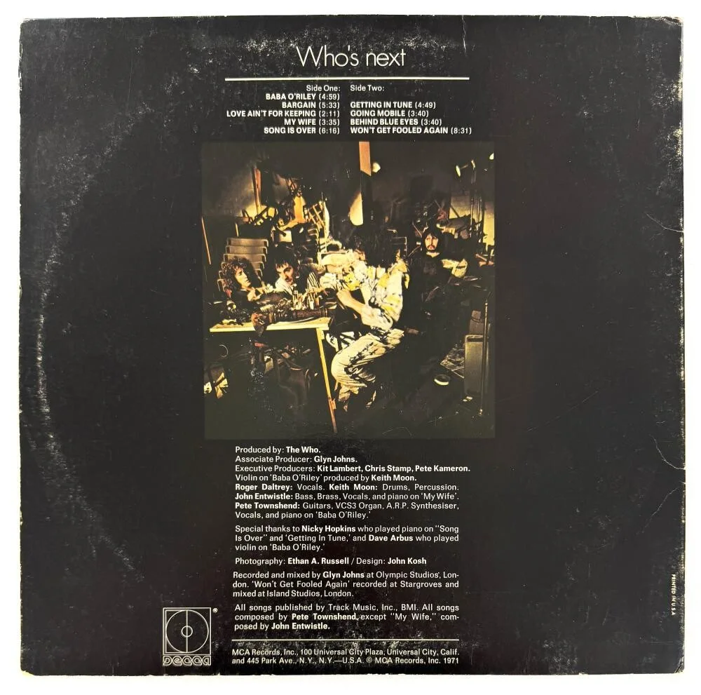 Pete Townshend — Pete Townshend Signed Autograph Who's Next Album Vinyl Record w/ Beckett COA, изображение 2