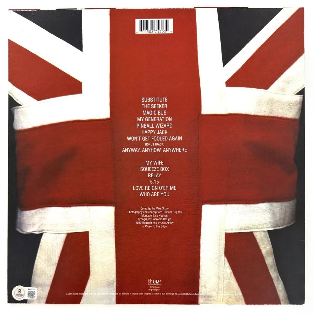 Roger Daltrey — Roger Daltrey Signed Autograph Who's Greatest Hits Album Vinyl Record w/ Beckett, image 2