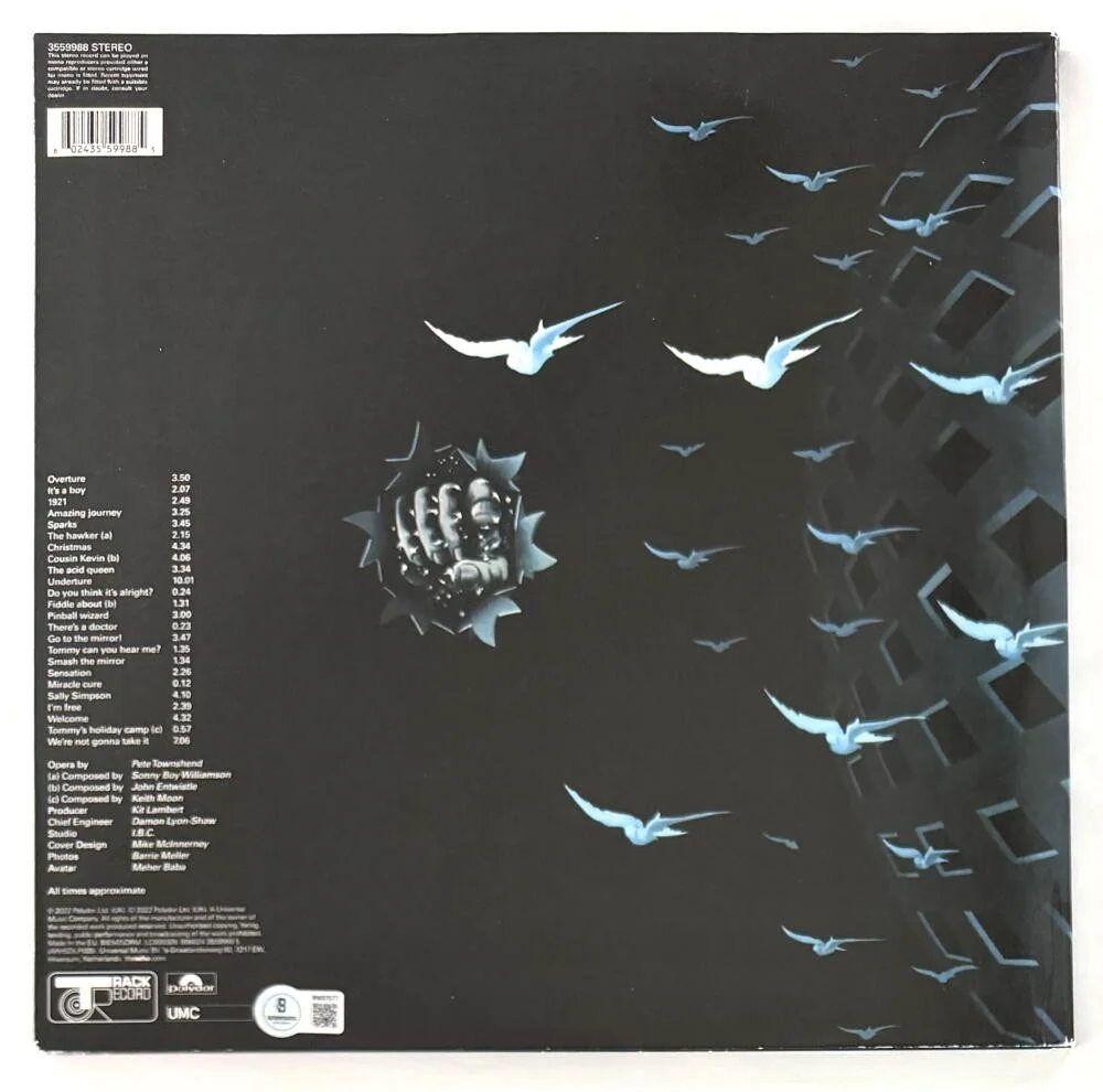 Roger Daltrey — Roger Daltrey The Who Signed Autograph Tommy Album Vinyl Record w/ Beckett COA, изображение 2