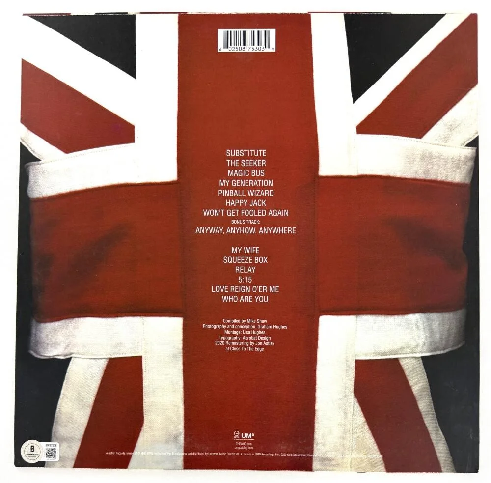Roger Daltrey — Roger Daltrey Signed Autograph Who's Greatest Hits Album Vinyl Record w/ BAS COA, image 2