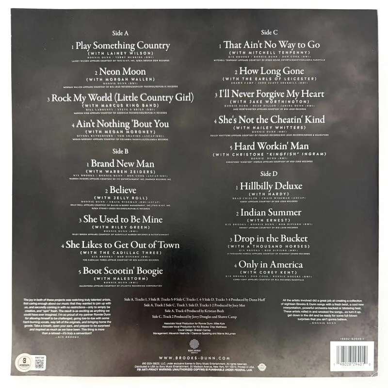 Kix Brooks, Ronnie Dunn — Kix Brooks & Ronnie Dunn Signed Autograph Reboot Album Vinyl Record Beckett COA, изображение 2
