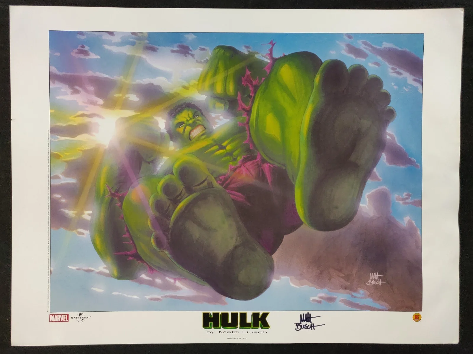 Dynamic Forces 2003 The Hulk Movie 18" x 24" Poster - Signed by Matt Busch, изображение 2