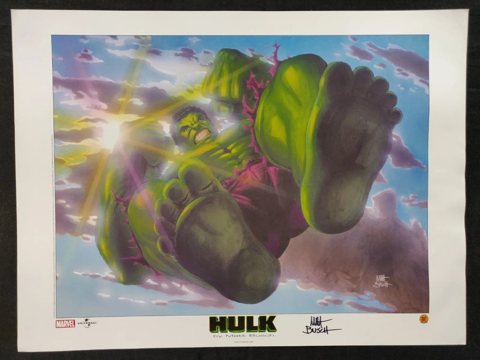 Dynamic Forces 2003 The Hulk Movie 18" x 24" Poster - Signed by Matt Busch, изображение 5