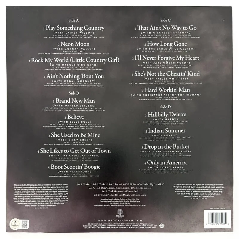 Kix Brooks, Ronnie Dunn — Brooks & Dunn Signed Autograph Reboot Album Vinyl Record LP w/ Beckett COA, изображение 2