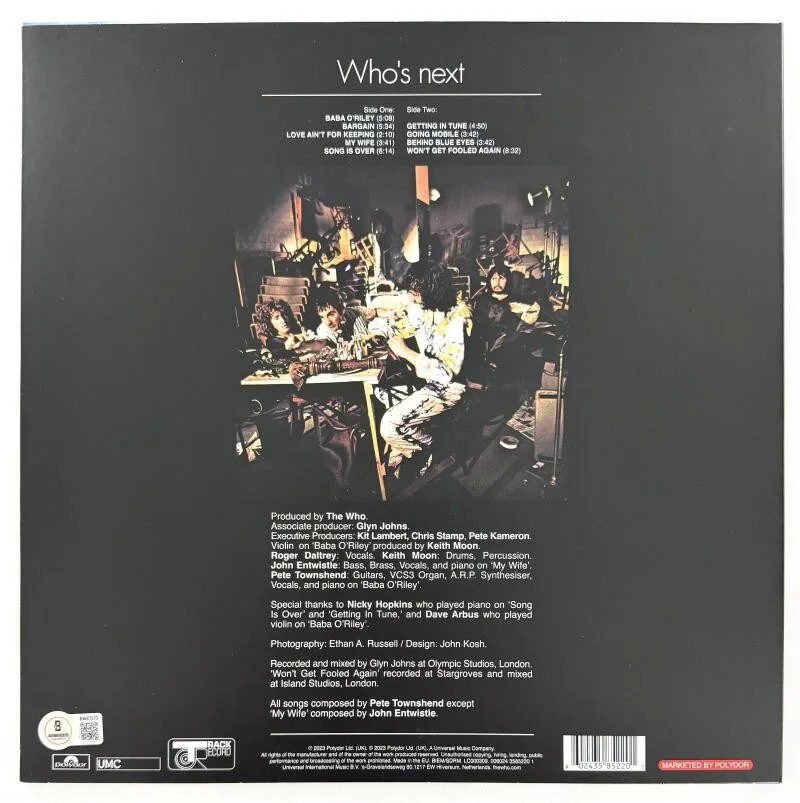 Pete Townshend — Pete Townshend The Who Signed Autograph Who's Next Album Record w/ Beckett COA, изображение 2