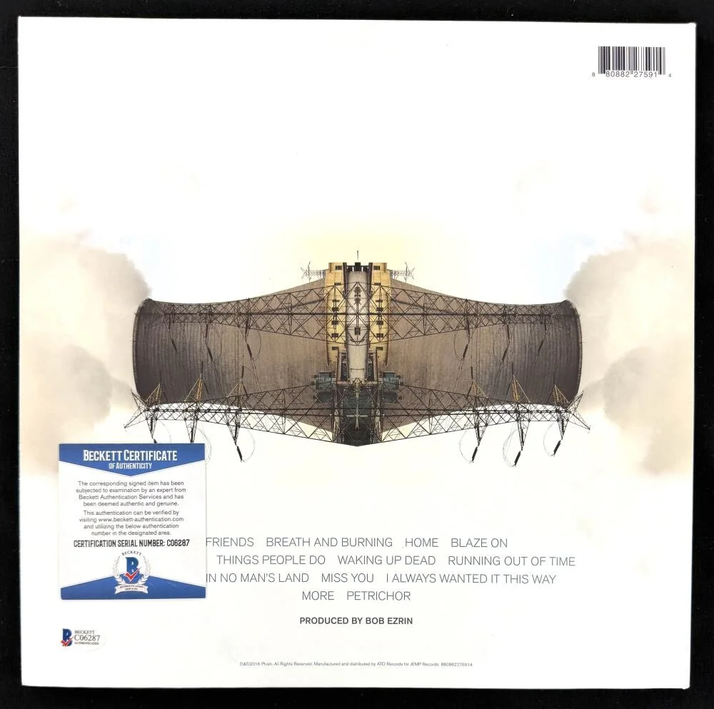 Trey Anastasio, Mike Gordon — Trey Anastasio & Mike Gordon Signed Autograph Phish Album Record w/ Beckett COA, image 2