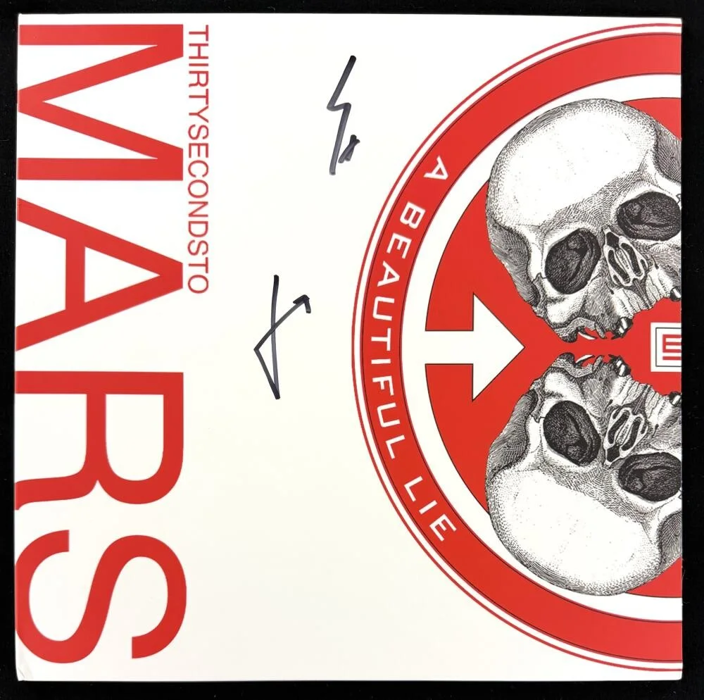 Jared Leto, Shannon Leto — Thirty Seconds to Mars Signed Autograph Album Record - Jared & Shannon BAS COA
