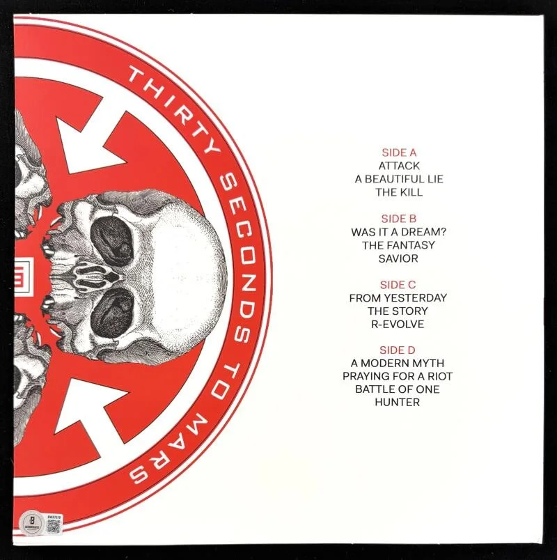 Jared Leto, Shannon Leto — Thirty Seconds to Mars Signed Autograph Album Record - Jared & Shannon BAS COA, изображение 2