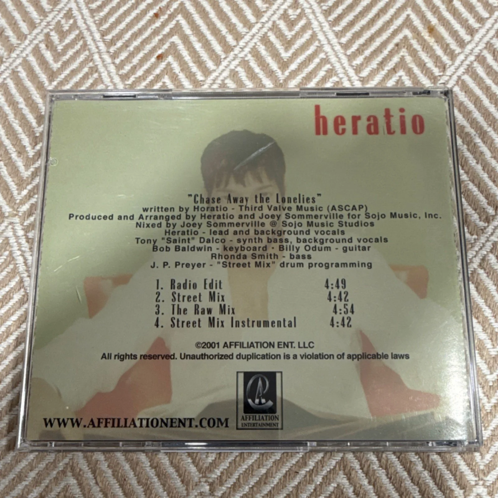Heratio Autographed Original CD & Booklet 2001 Signed Music, image 3