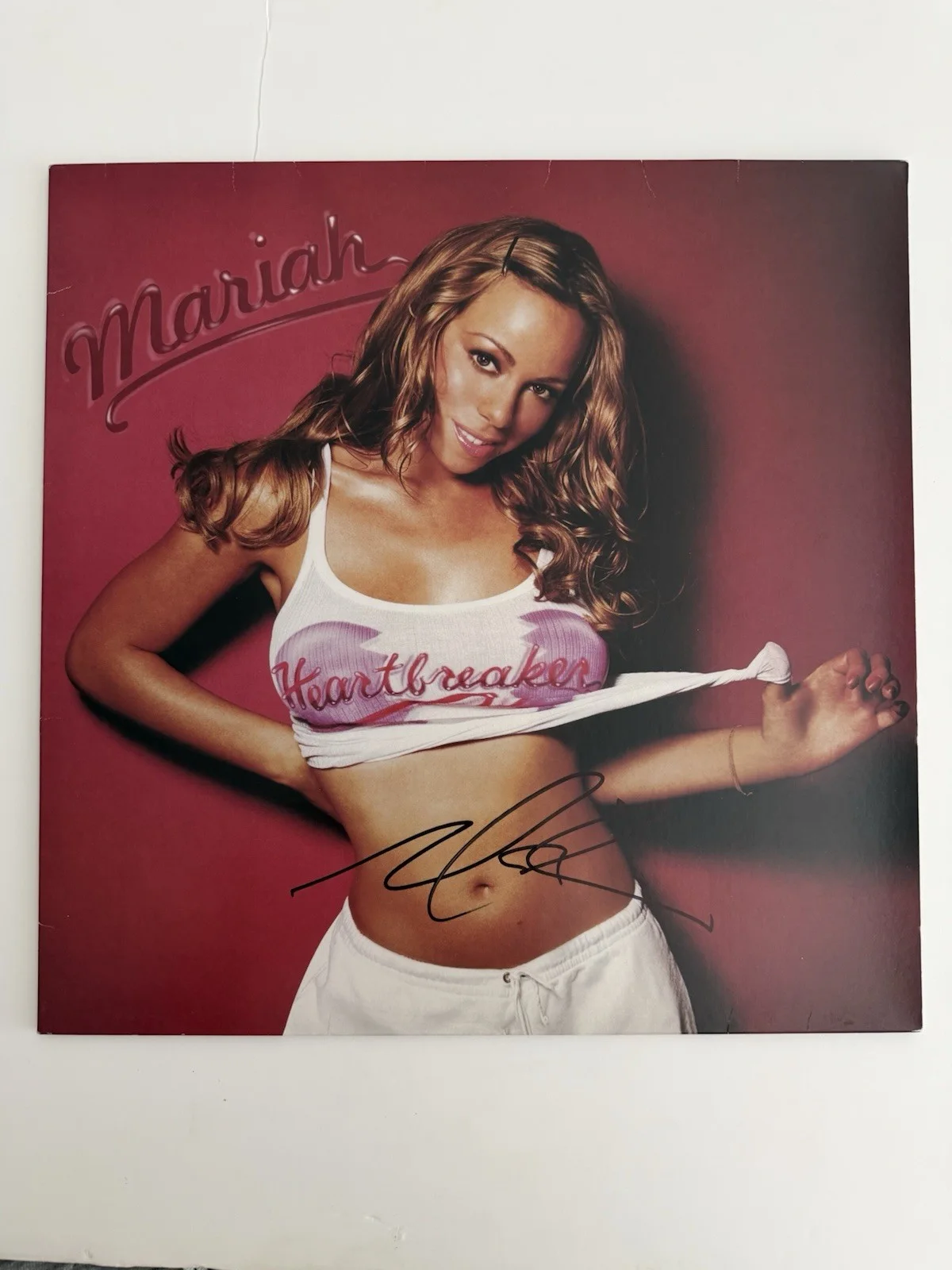 Mariah Carey Heartbreaker Vinyl Signed Beckett Authenticated Autograph, image 2
