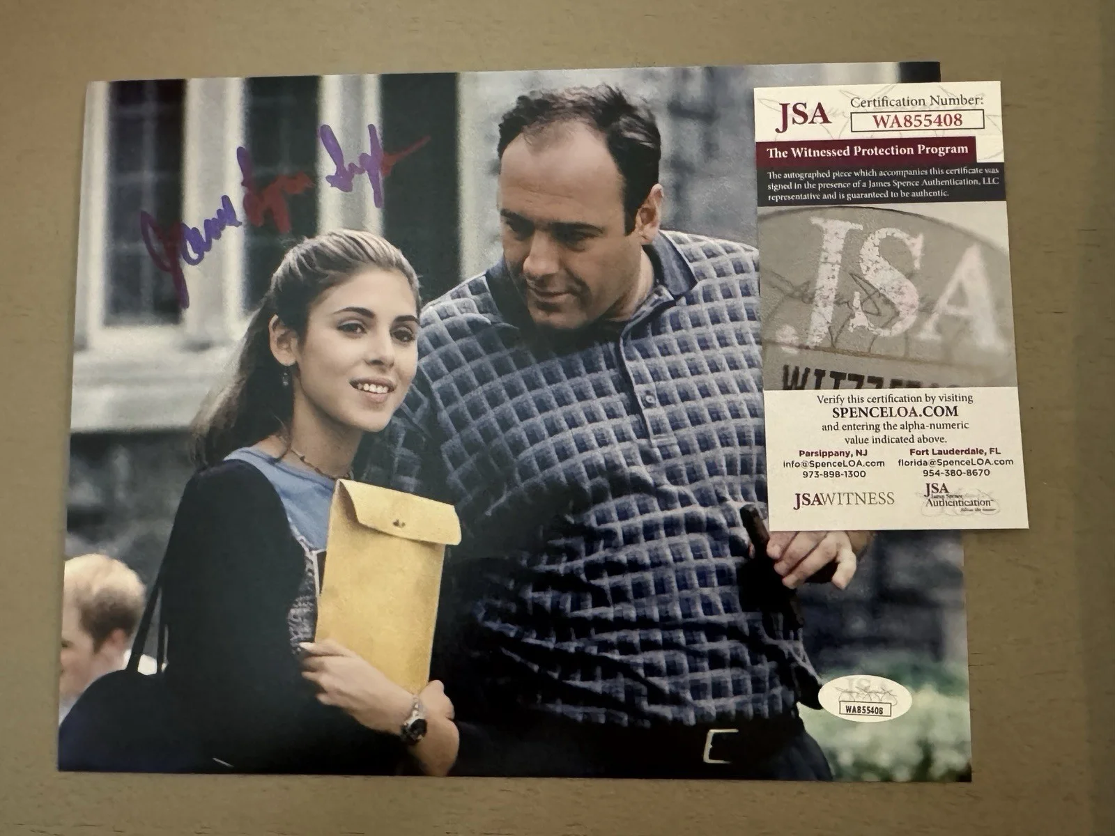 JAMIE-LYNN SIGLER — JAMIE-LYNN SIGLER SIGNED 'THE SOPRANOS' MEADOW 8 x 10 PHOTO TONY SOPRANO JSA COA, изображение 4