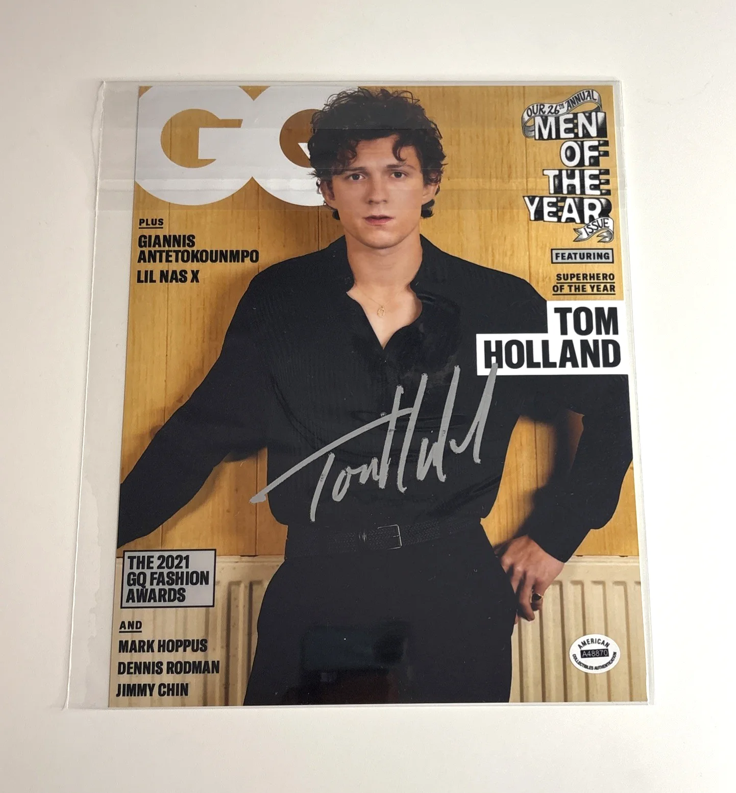 Tom Holland — Tom Holland Signed 8x10 Photo Autograph GQ Cover ACA COA A48870 Spider Man