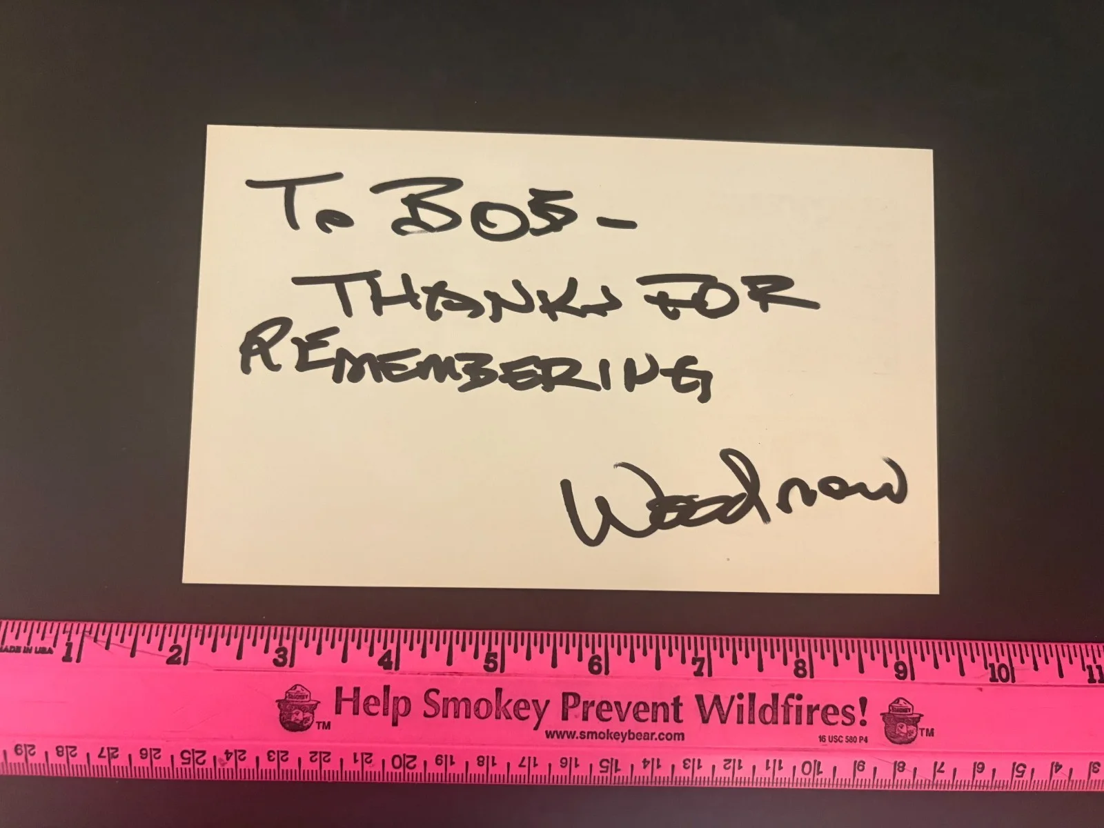 Woodrow — Vintage Woodrow the Woodsman KYW-TV Cleveland SIGNED Promo Card Children's Show, изображение 2