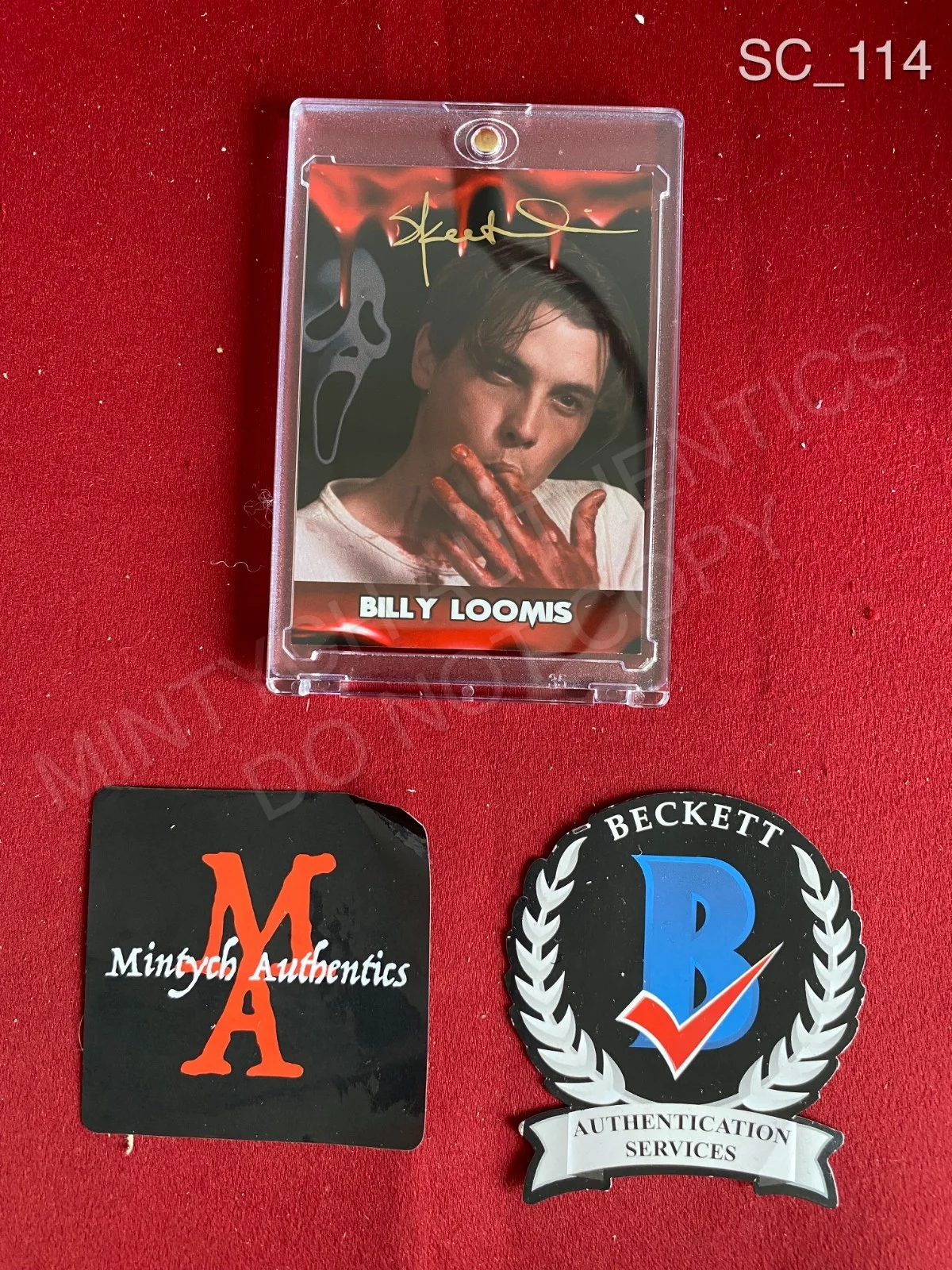 Skeet Ulrich — Skeet Ulrich autographed signed Scream Billy Loomis custom trading card Beckett