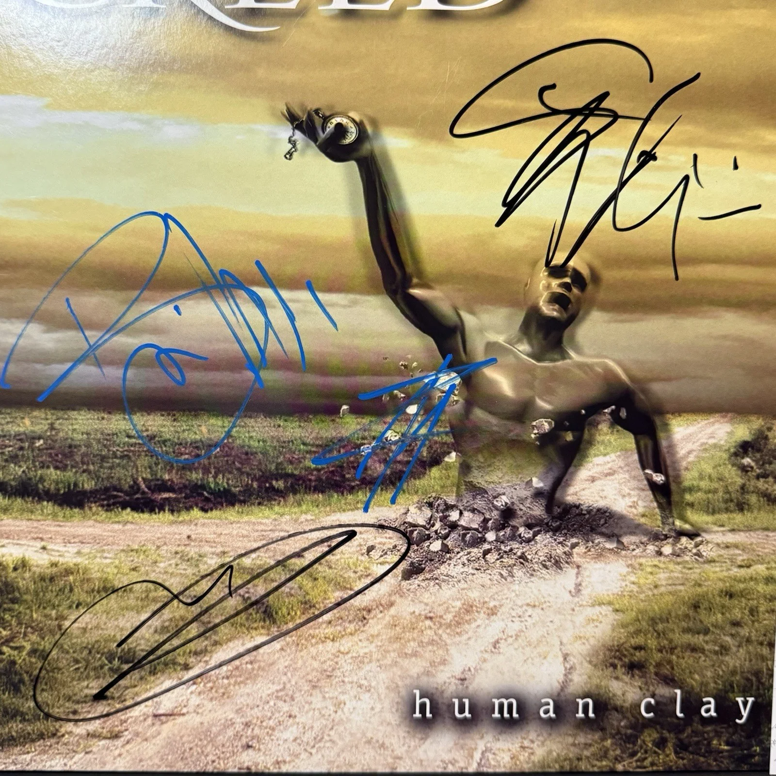 Creed Signed Human Clay Vinyl Autographed Album Full Band JSA COA Rock Band LP, изображение 2