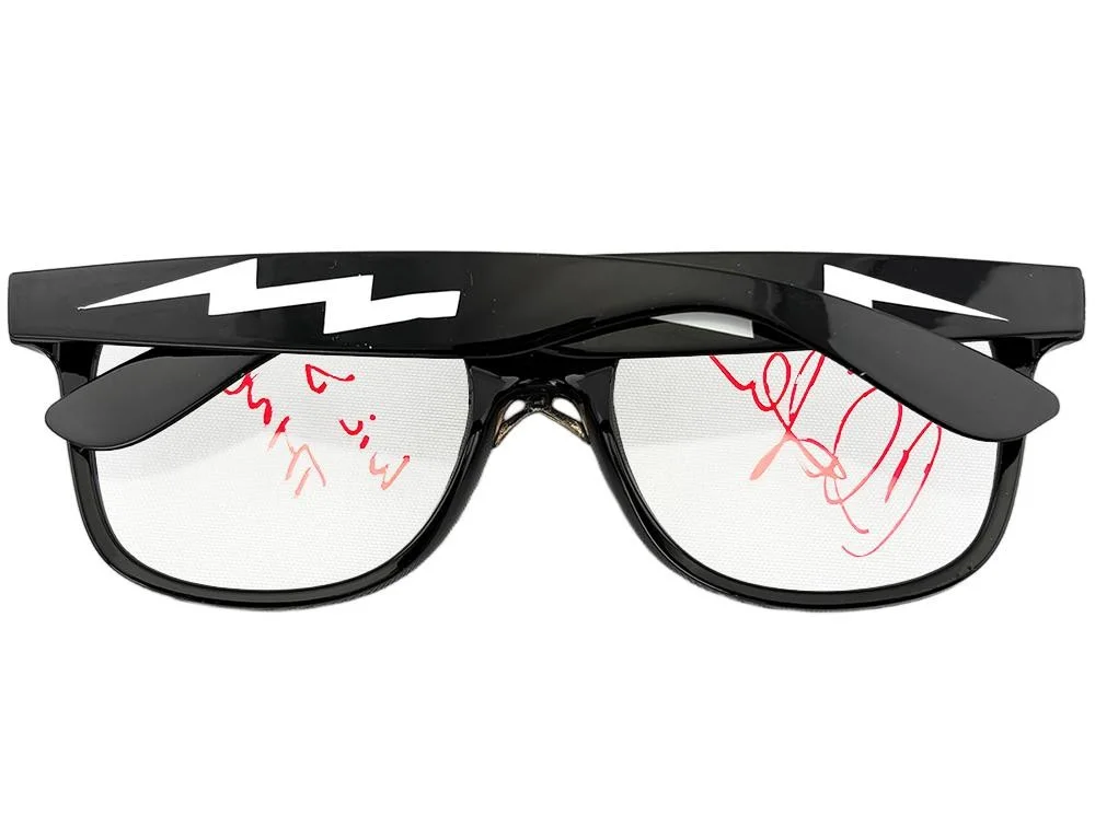 Charlie Sheen — Charlie Sheen Signed Major League Replica Glasses Inscribed Wild Thing TRISTAR, image 3