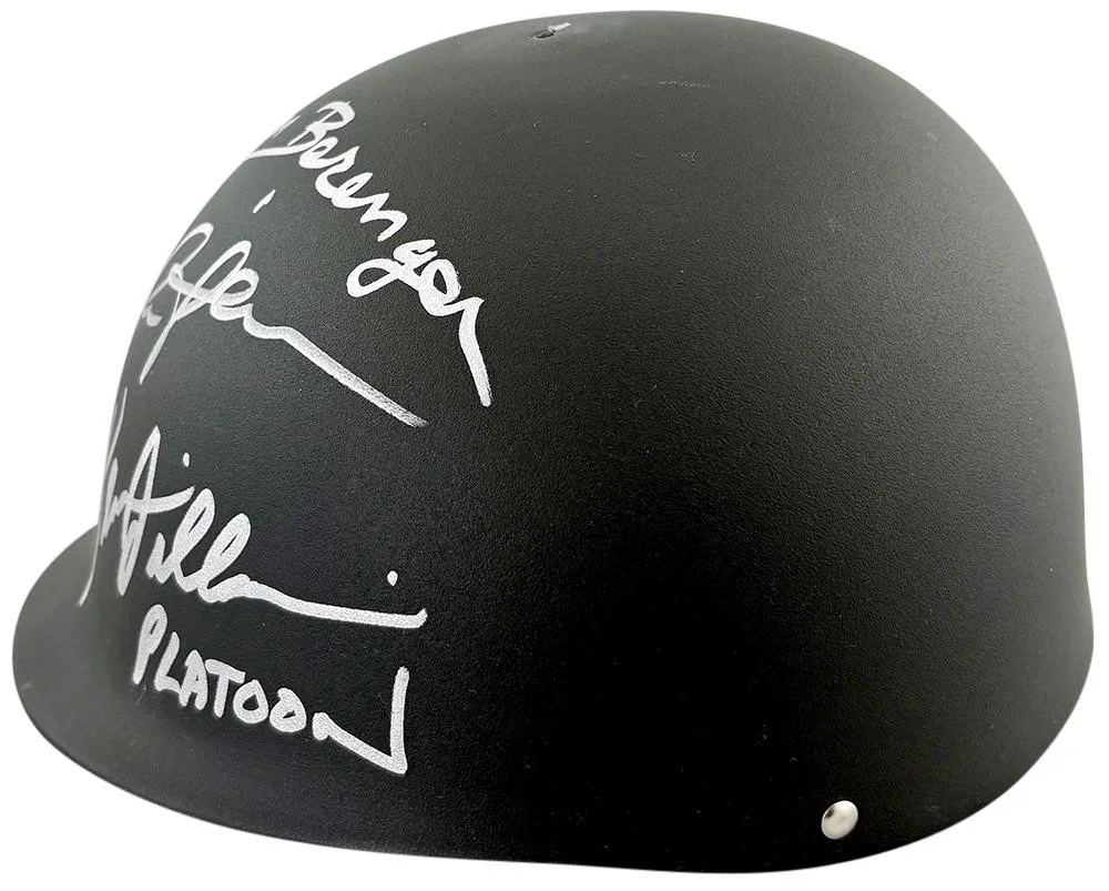 Charlie Sheen — Tom Berenger, Charlie Sheen & Kevin Dillon Autographed Platoon Helmet TRISTAR, изображение 2