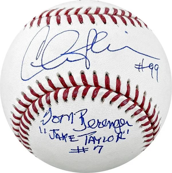 Charlie Sheen — Tom Berenger, Charlie Sheen, Corbin Bernsen Signed ML Baseball Inscribed TRISTAR, изображение 2