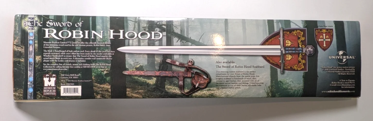 The Sword of Robin Hood | Universal | Museum Replicas | Officially Licensed 2010, изображение 2