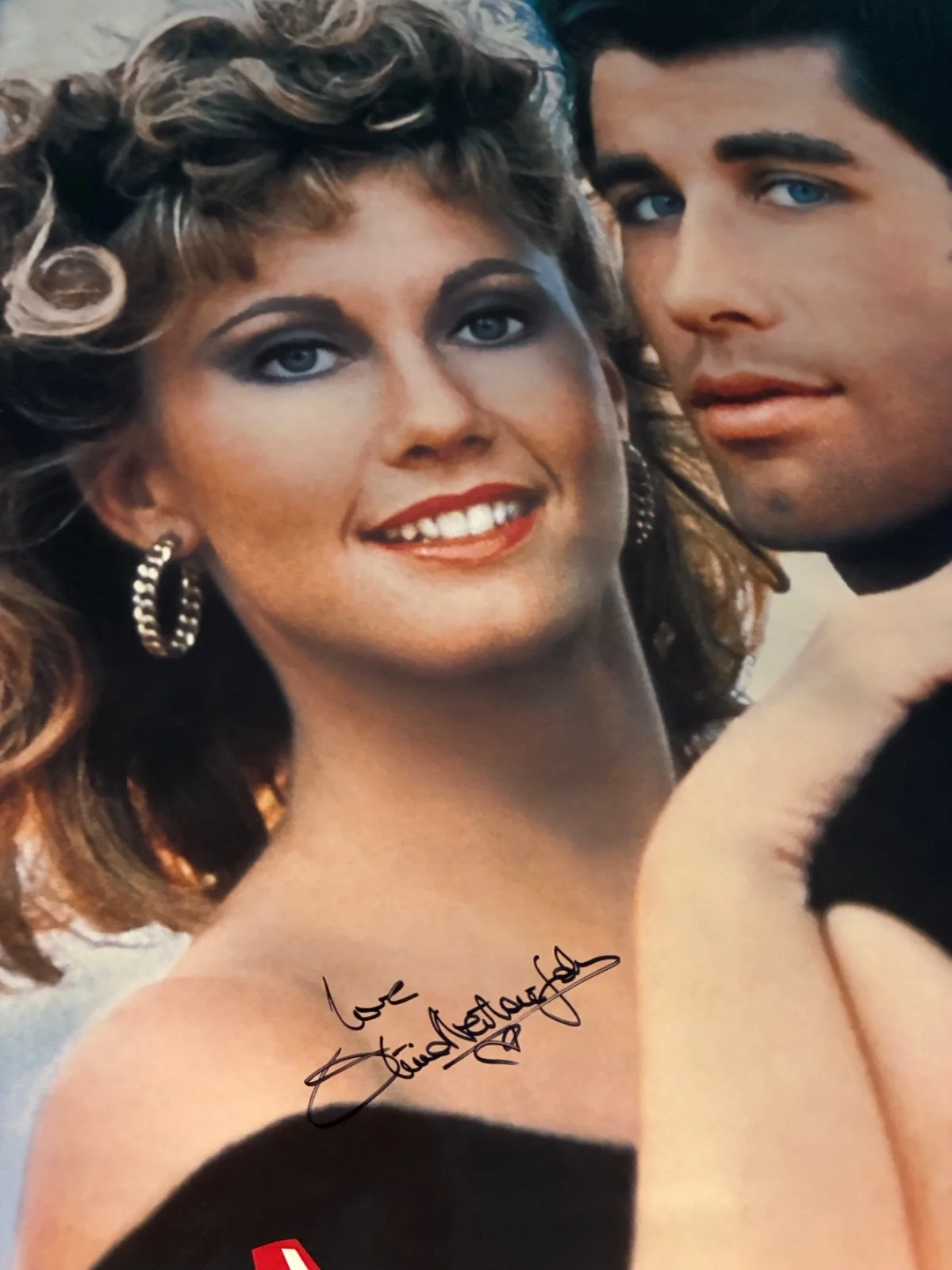 Olivia Newton John — Olivia Newton-John Hand-Signed Grease 20th Anniversary (1998) Movie Poster w/COA, image 3