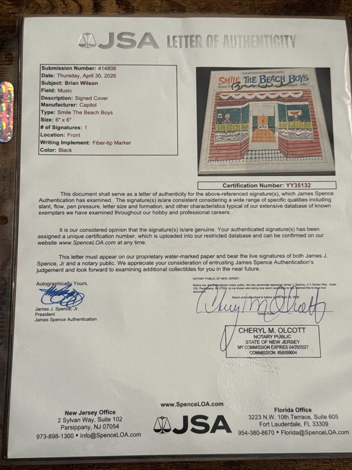 Beach Boys Brian Wilson Signed Autographed SMILE SESSIONS JSA Boxset Pet Sounds!, image 3