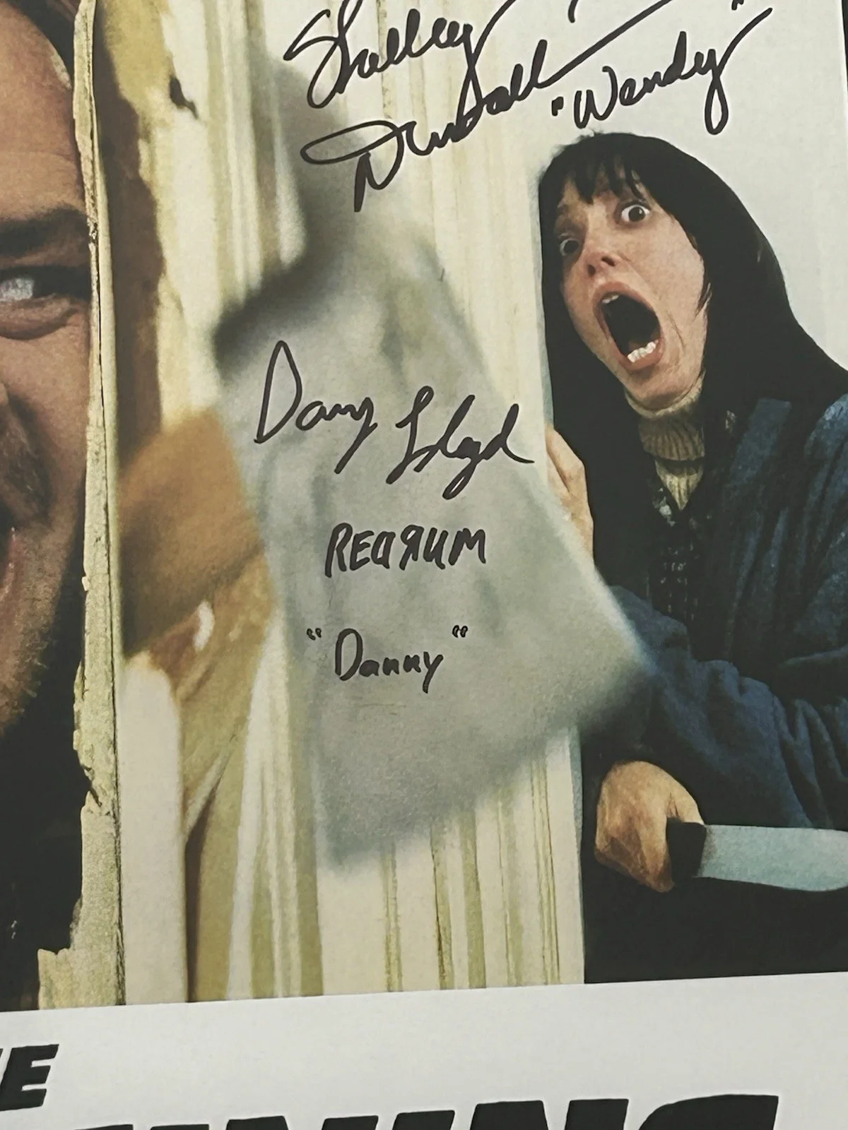 The Shining Signed Poster Autographed by Shelley Duvall And Danny Lloyd JSA, image 3