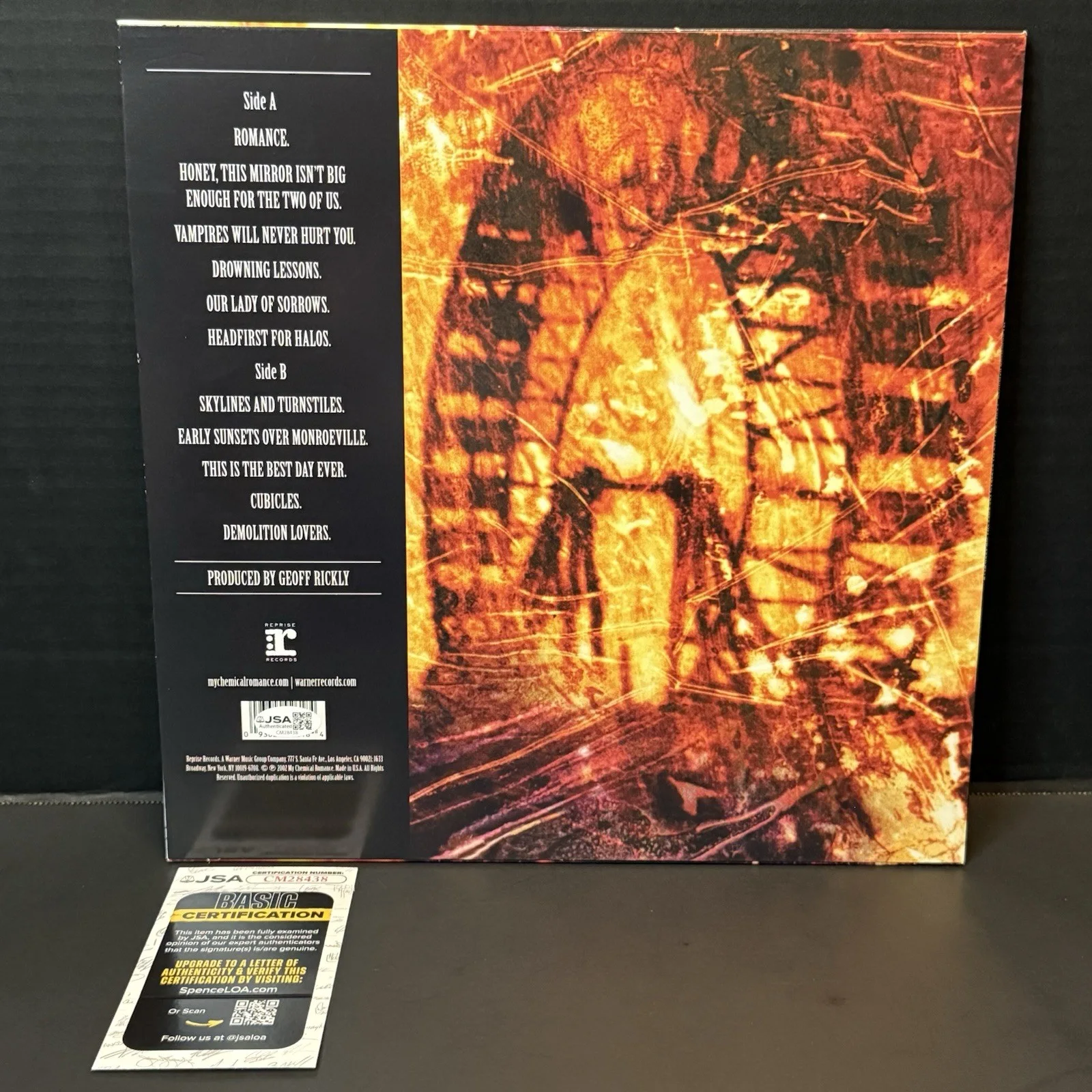 Frank Iero Signed My Chemical Romance Autographed Vinyl JSA COA Rare MCR Album, изображение 3