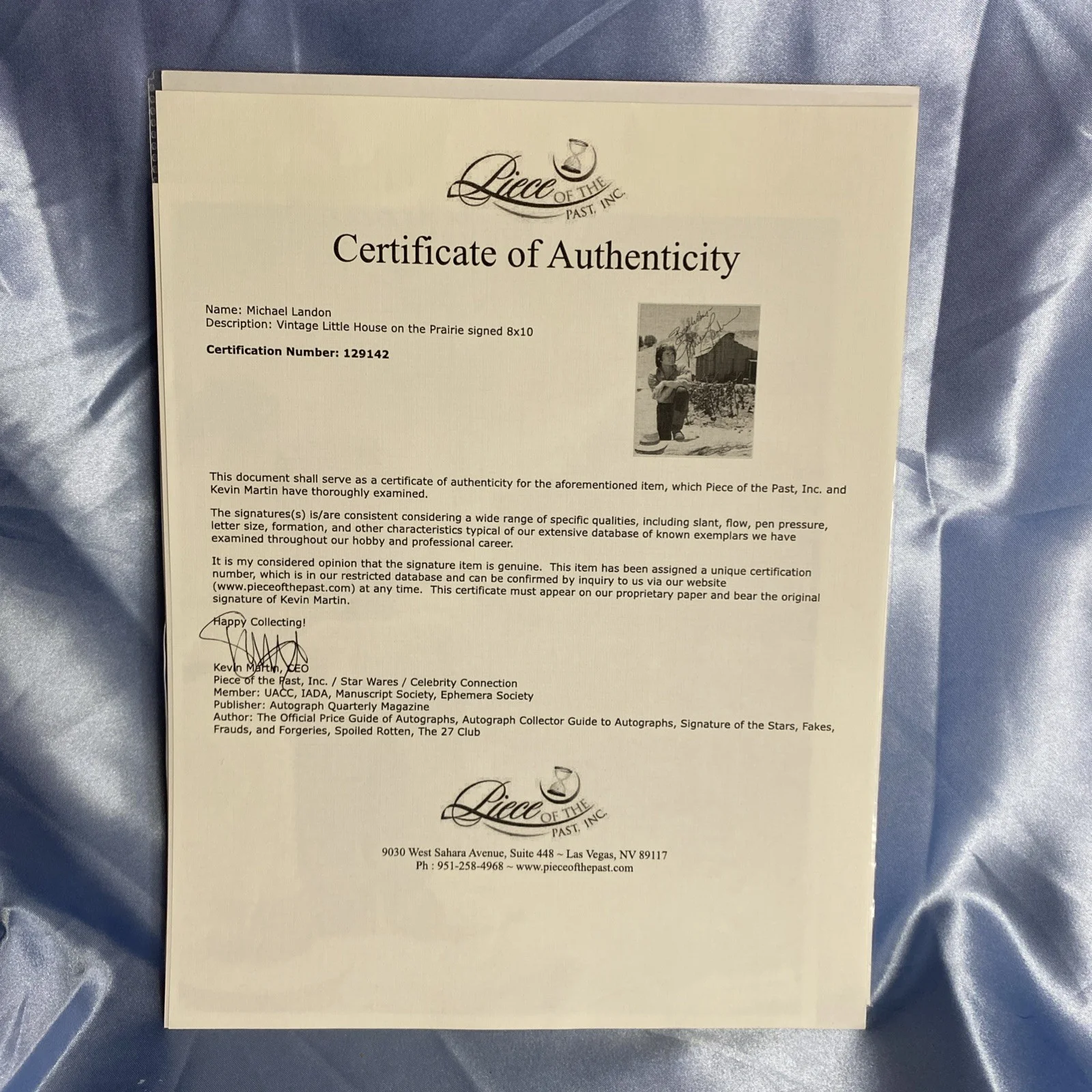 Michael Landon — Official MICHAEL LANDON Little House on Prairie HAND SIGNED 8 x 10 Photo COA LOA, изображение 4