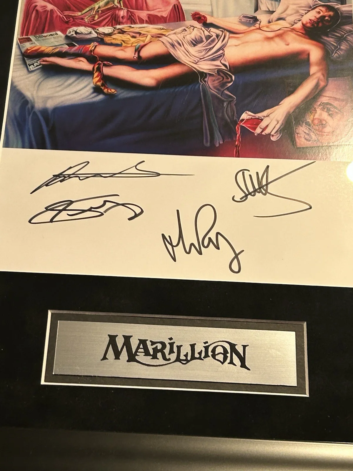 Marillion Signed Posters Set Of 3 Autographed Fugazi Seasons End Brave Framed, изображение 2