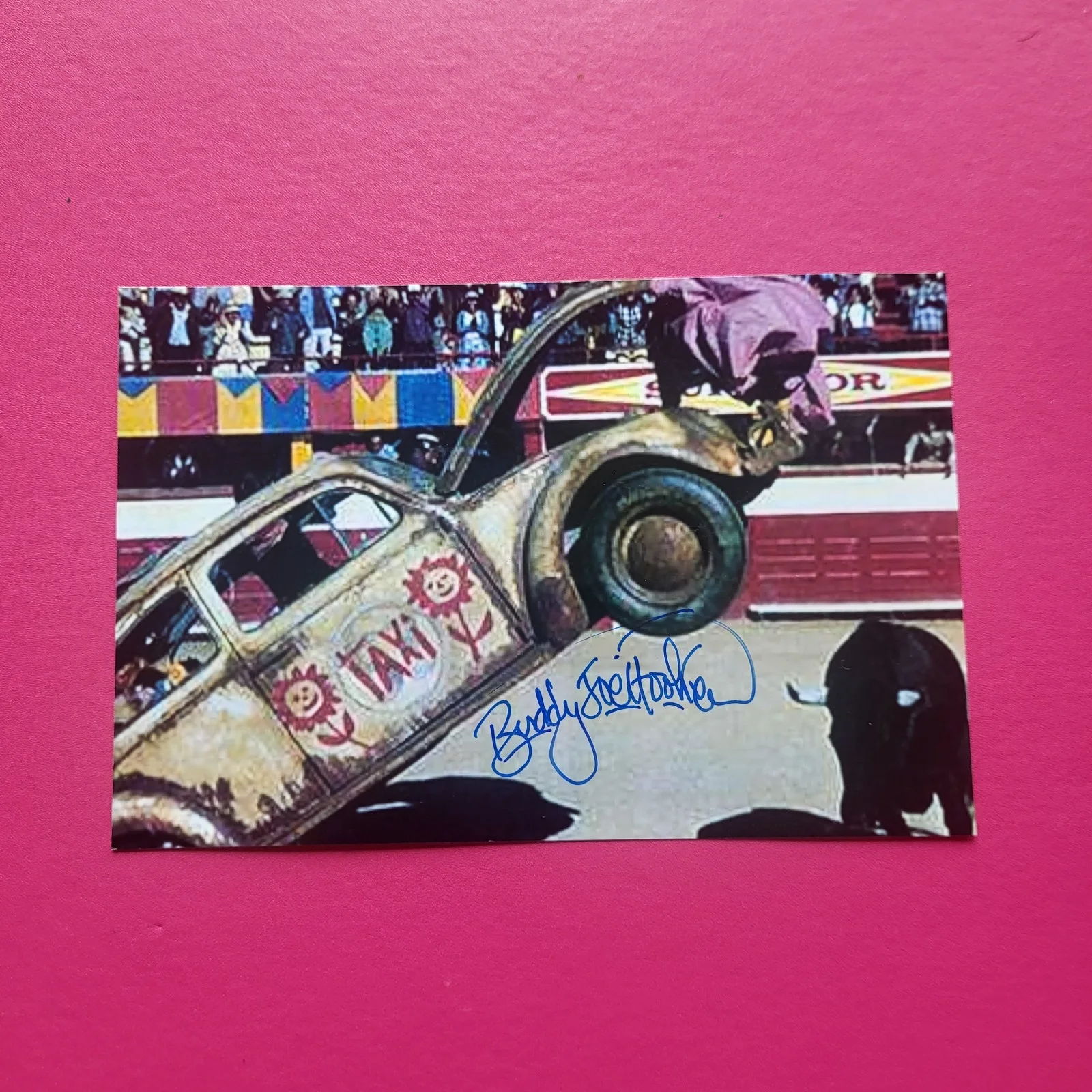 Buddy Joe Hooker — Buddy Joe Hooker Herbie Goes Bananas Hand Signed 4x6 Autograph