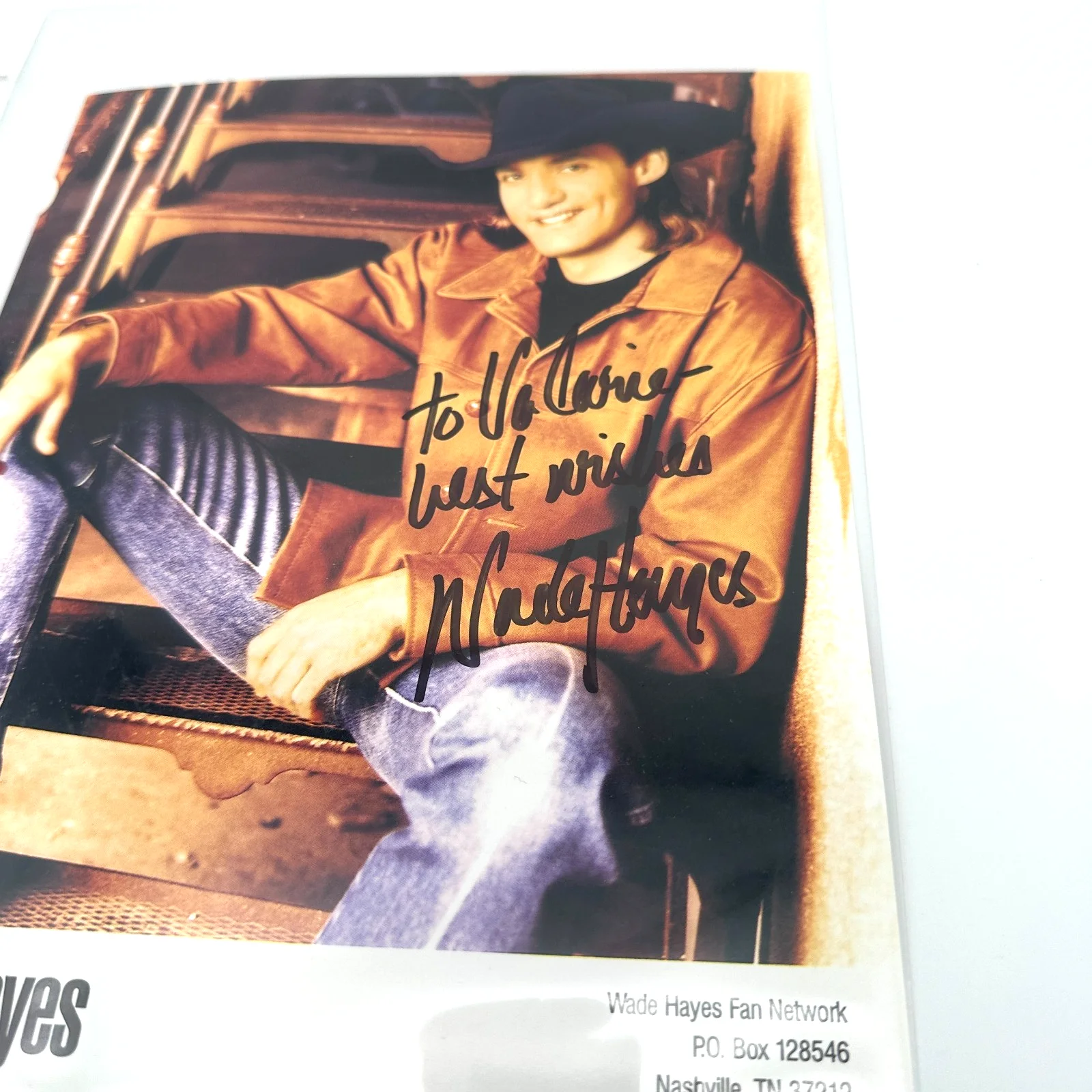 Wade Hayes Signed 8x10 Country Music Fan Network Promo Photo Autograph [CS1], изображение 2