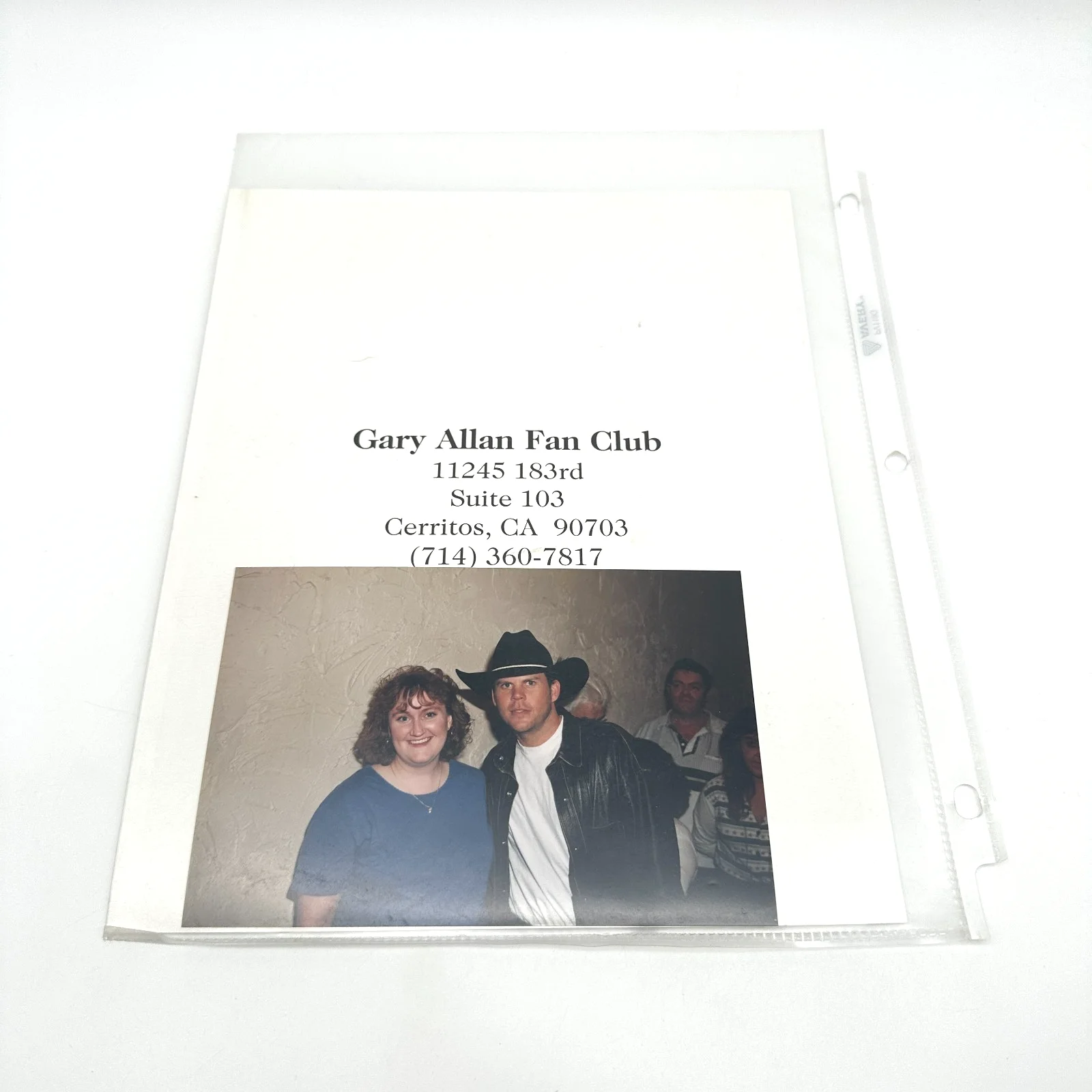 Gary Allan Signed 8x10 Decca Records Promo Photo w Fan Club Insert Auto [CS1], image 3