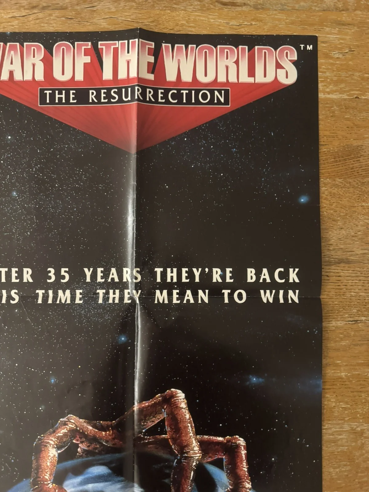 War of the worlds TV series rare Original Video Shop VHS Poster 1988, изображение 3