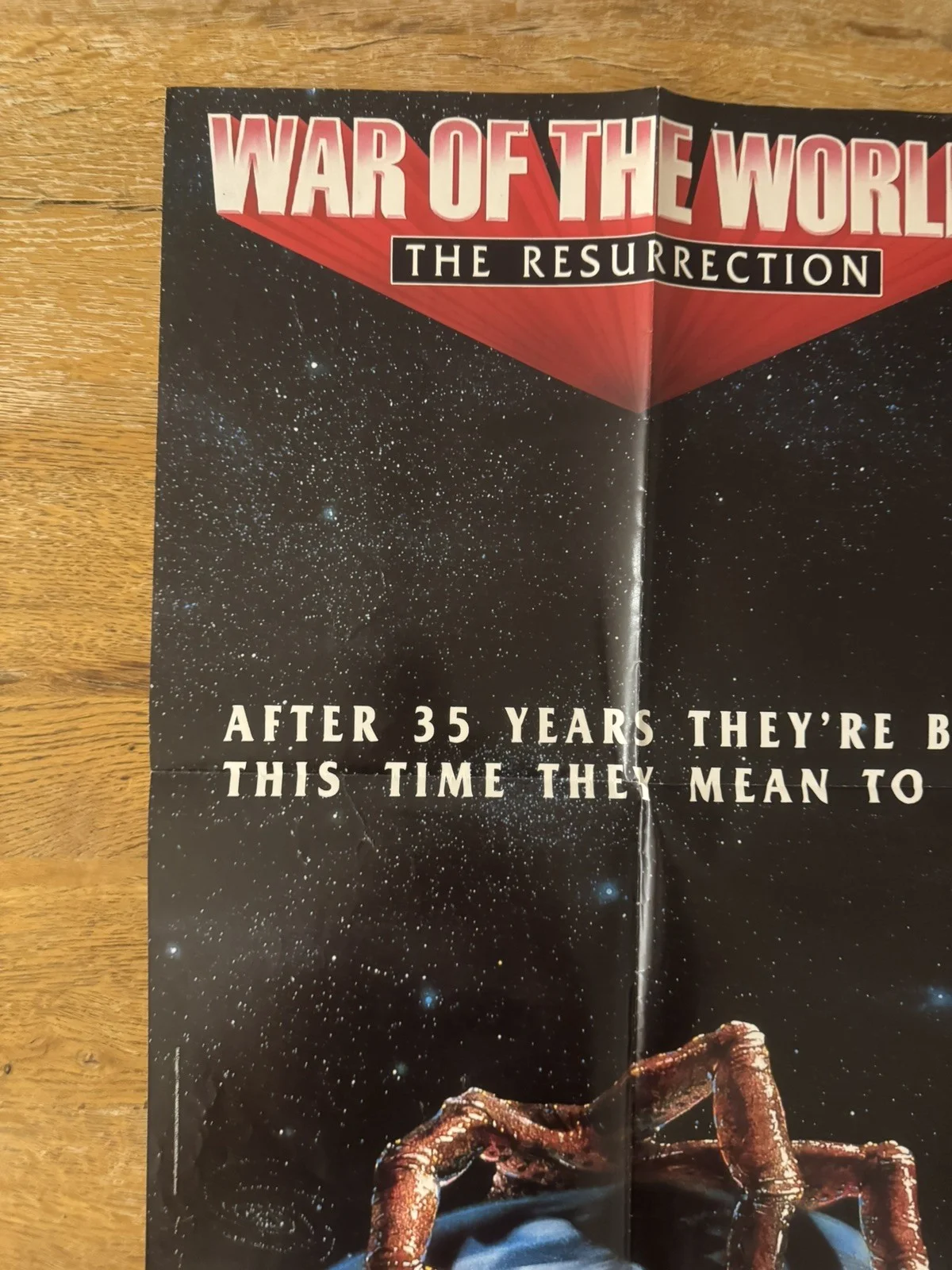 War of the worlds TV series rare Original Video Shop VHS Poster 1988, изображение 5