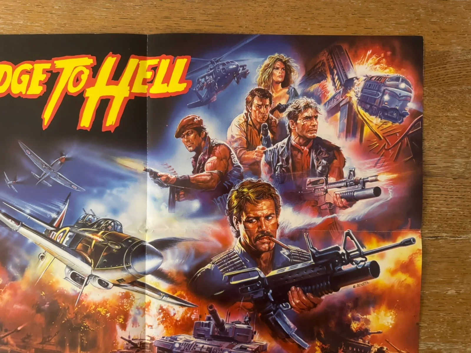 Bridge to Hell rare Original Video Shop VHS Poster 1986, изображение 3