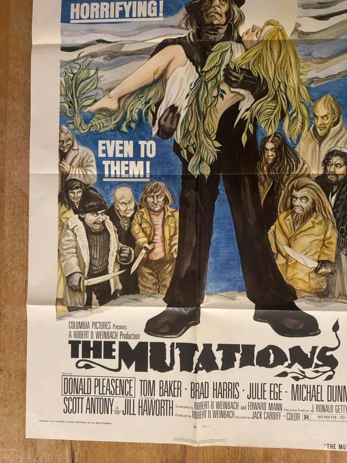 THE MUTATIONS Original One Sheet Movie Poster - 1974 - VERY RARE!, image 2