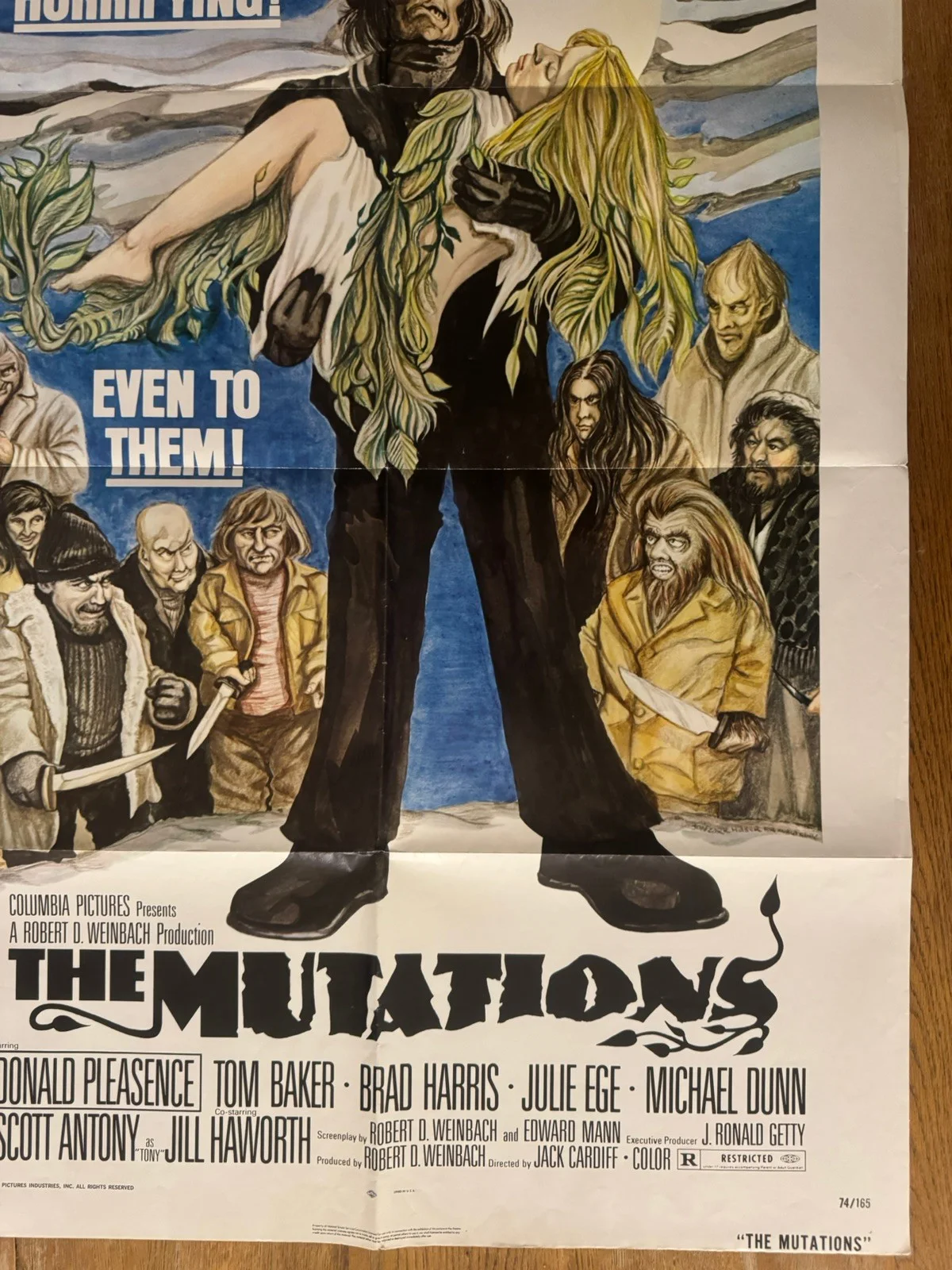 THE MUTATIONS Original One Sheet Movie Poster - 1974 - VERY RARE!, image 4