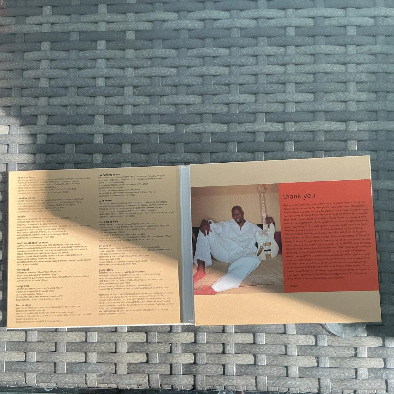 Wayman Tisdale "Hang Time" Signed CD & Booklet - Music, image 3