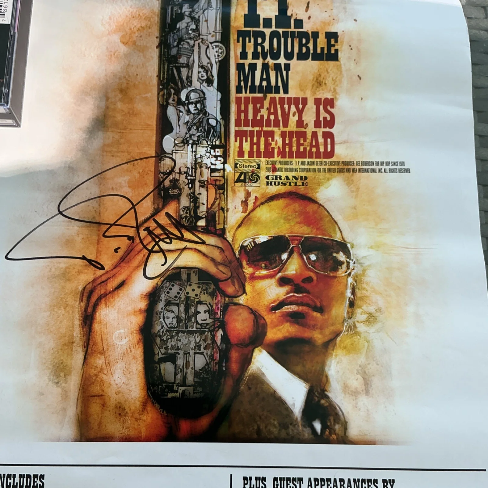 T.I. Trouble Man: Heavy Is the Head Signed Promo Poster, Original Music, изображение 2