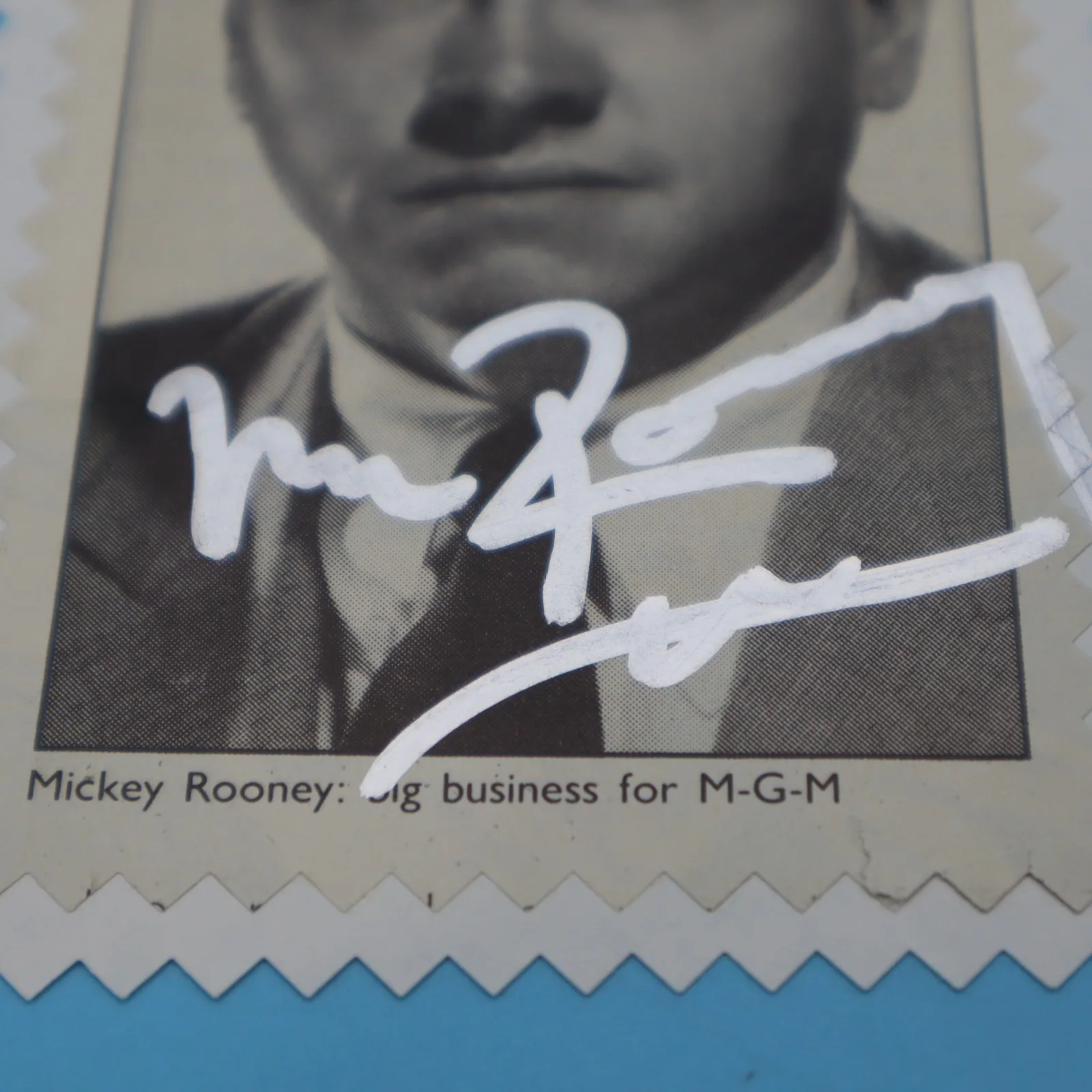 MICKEY ROONEY academy award winner actor 1920-2014 Signed AUTO MAGAZINE PIC #3, image 2