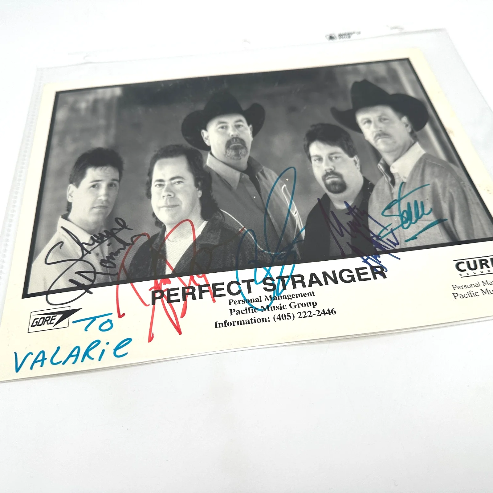 Perfect Stranger Signed 8x10 Band Promo Photo Autographed Country Group Curb CS1, image 3