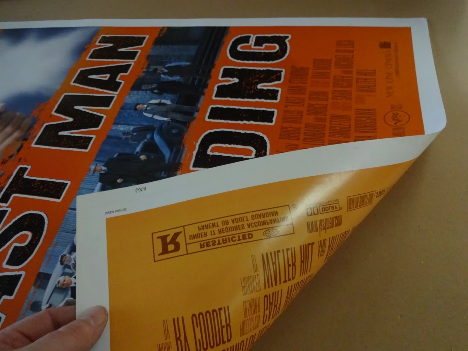 Last Man Standing Original 1996 Double Sided Movie Poster Mint 40x27" B Willis, изображение 2