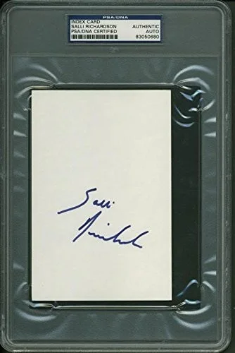 Salli Richardson — Salli Richardson Authentic Signed 4X6 Index Card PSA/DNA Slabbed #83050680, image 2